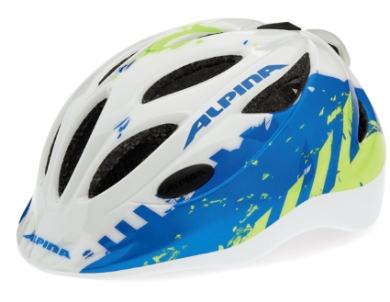 Cyklistická přilba Alpina Gamma Flash blue-lime (s blikačkou)